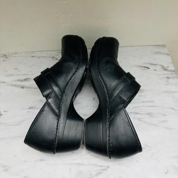 Dansko Solstice Black Leather Slip On Professional Clogs Women’s Size 9.5 - Picture 7 of 11